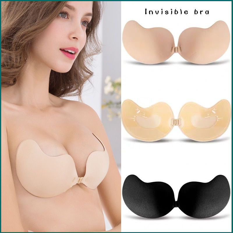Backless Self Adhesive Push Up Angel Bra Tempel BH Pushup Backless Invisible V Bra Wing Strapless