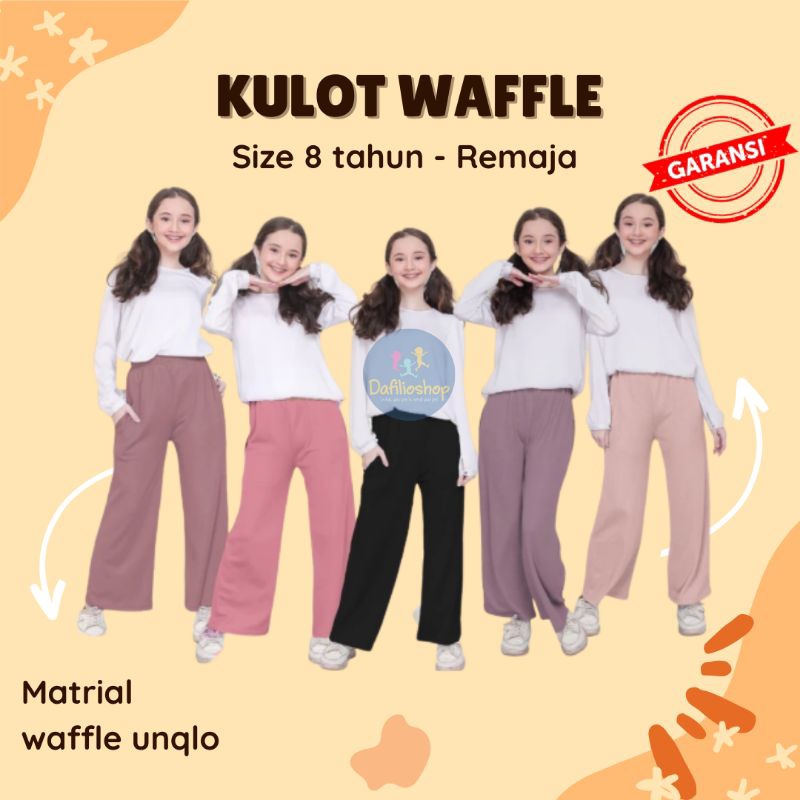Kulot Waffle Unqlo  Anak Perempuan Tanggung Remaja