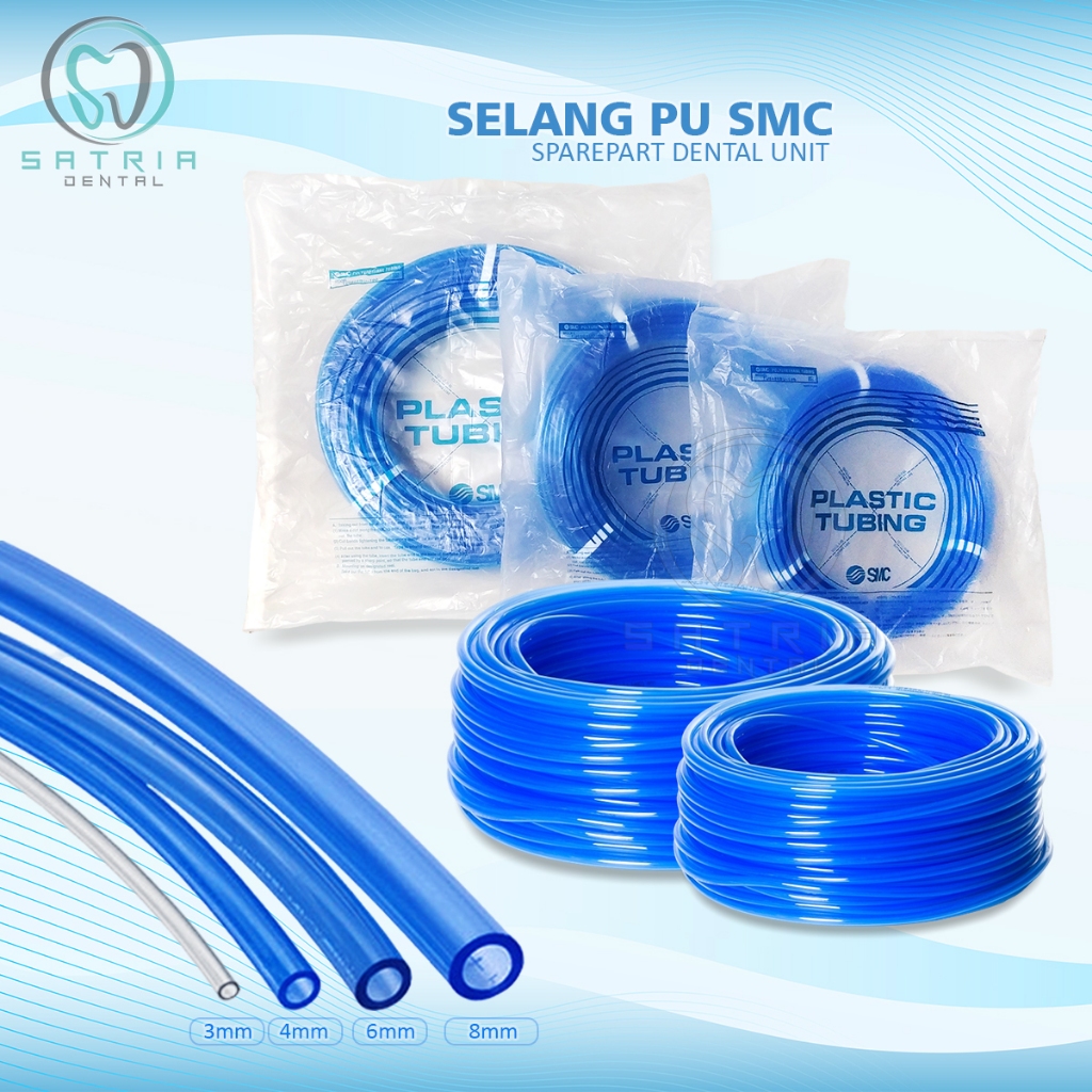 Sparepart Dental Unit Selang PU SMC Polyurethane 3mm 4mm 6mm 8mm
