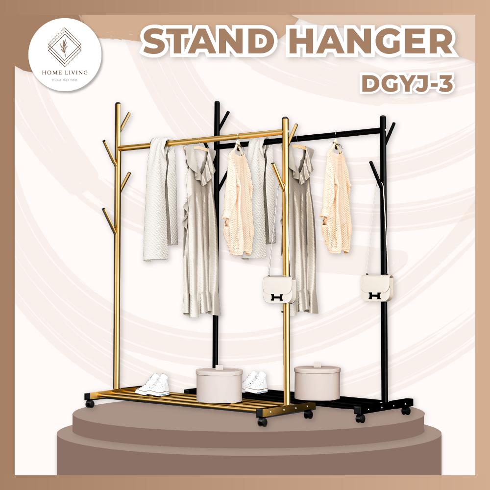 Gantungan Baju Besi Stand Hanger Pajangan Kokoh