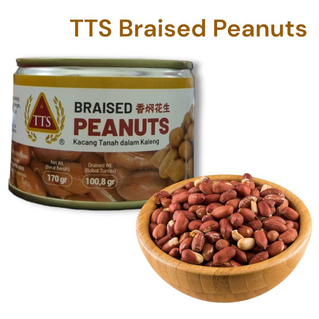 

TTS Braised Peanuts 170 Gr Kacang Tanah Dalam kaleng