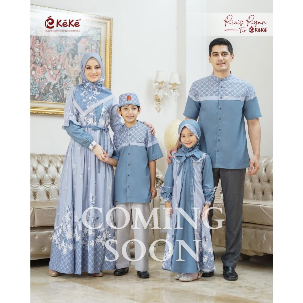 AURORA SERIES ENDLESS SKY BIRU LANGIT BIRU DENIM RICIS FOR KEKE BY KEKE BUSANA GAMIS DEWASA KOKO DEW