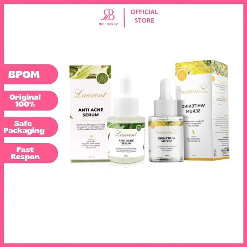 LAURENT - Anti Acne & Whitening Serum Wajah 20ml