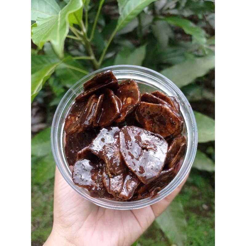 

Kripik Pisang Coklat Lumer Kemasan Toples 400 gram