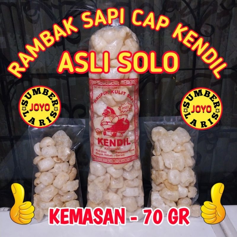 

KERUPUK RAMBAK KULIT SAPI CAP KENDIL KHAS SOLO ( 70 GR )