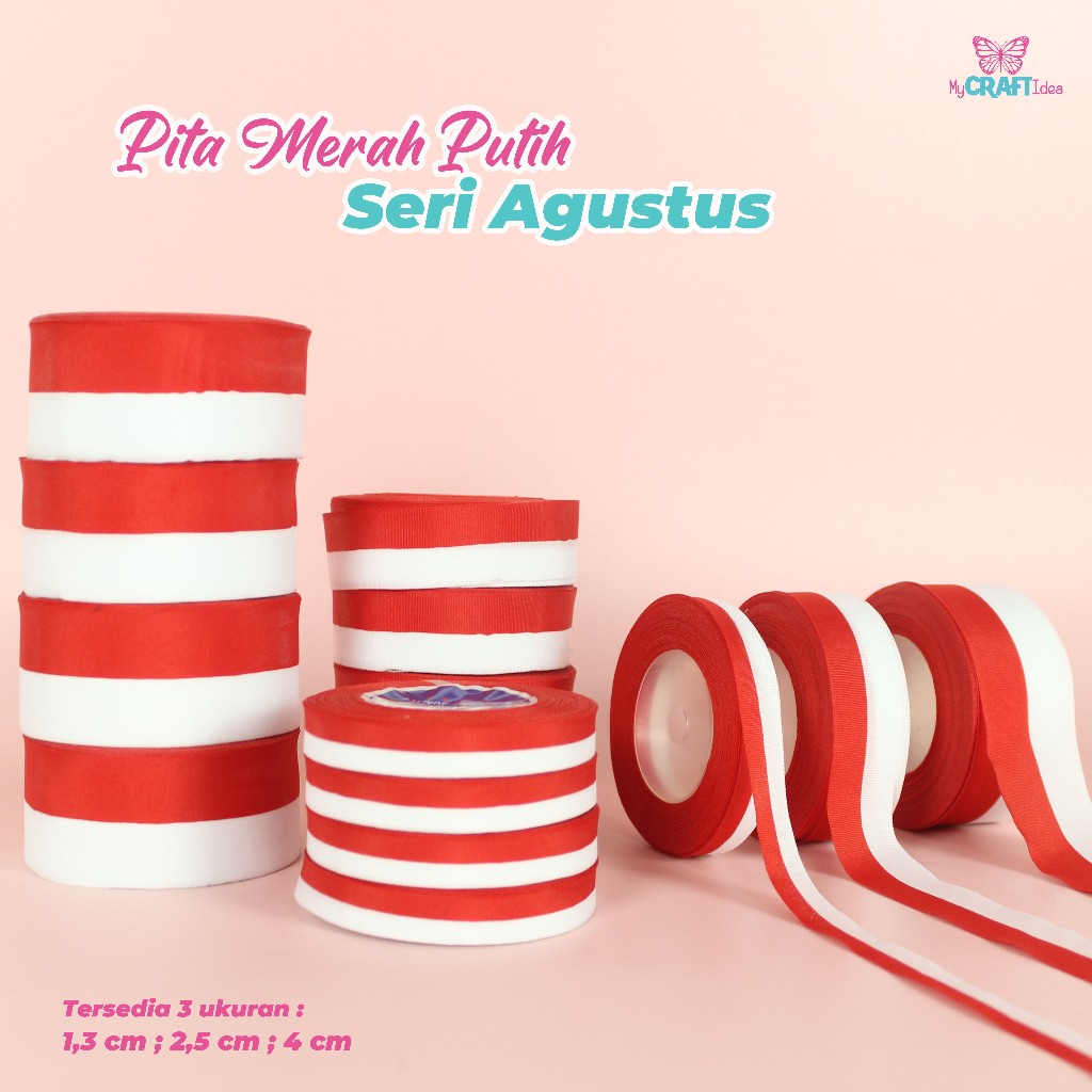 

Pita Merah Putih Roll Satin | Pita Kemerdekaan Agustus | Pita Dekorasi
