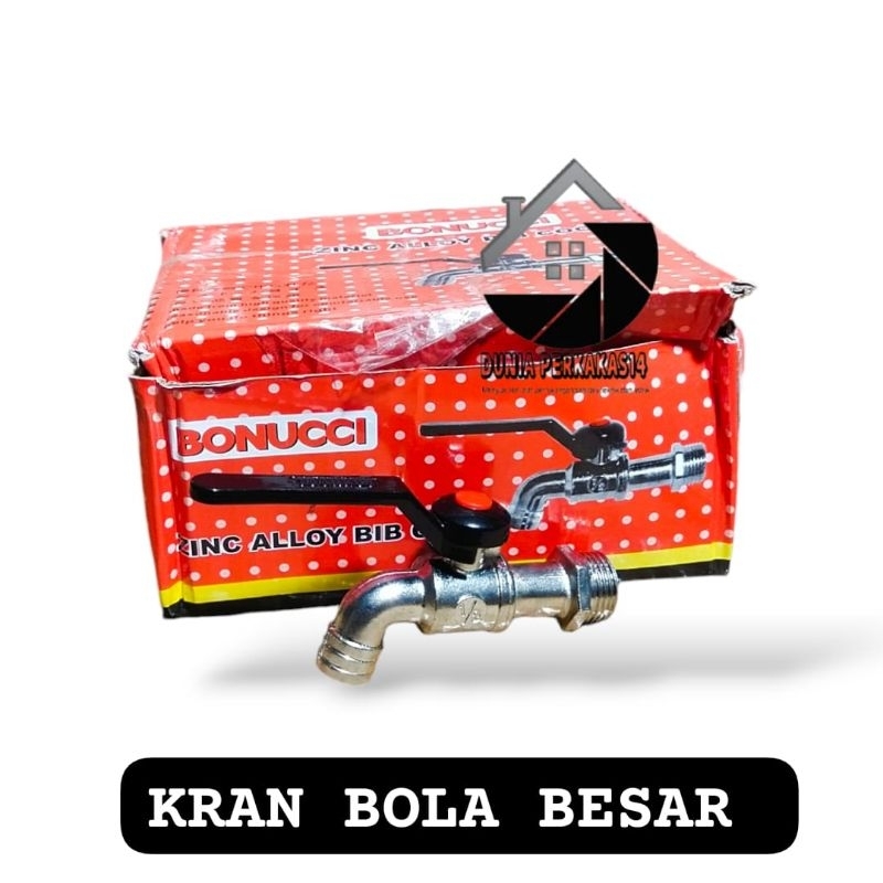 KRAN AIR/KRAN BESI/KRAN BOLA BESAR GAGANG HITAM