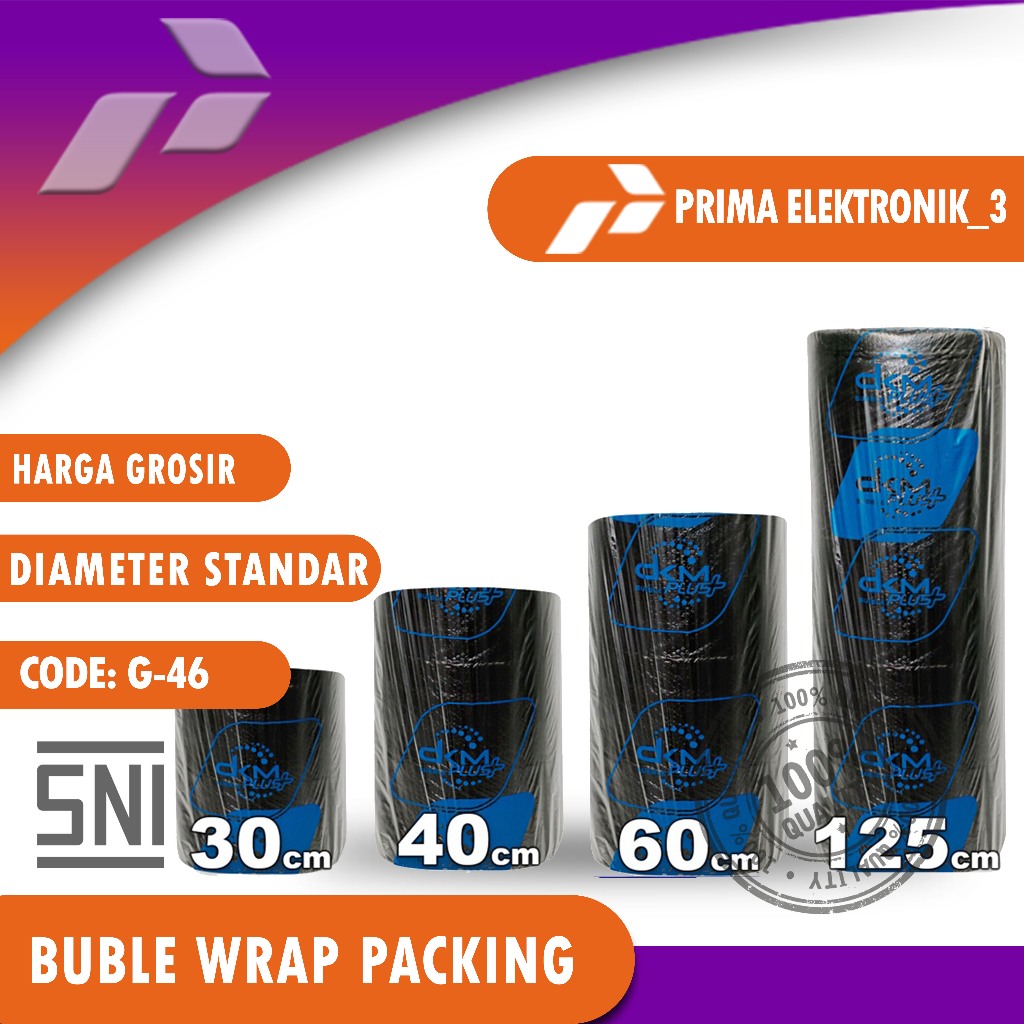 

Bubble Wrap Termurah Harga Grosir Ready Hitam Putih Tidak Gampang Sobek 1.25 x50m 2.3 kg PE 3