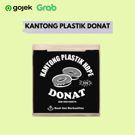 Kantong Plastik Kecil Hitam Merk Donat Uk 15