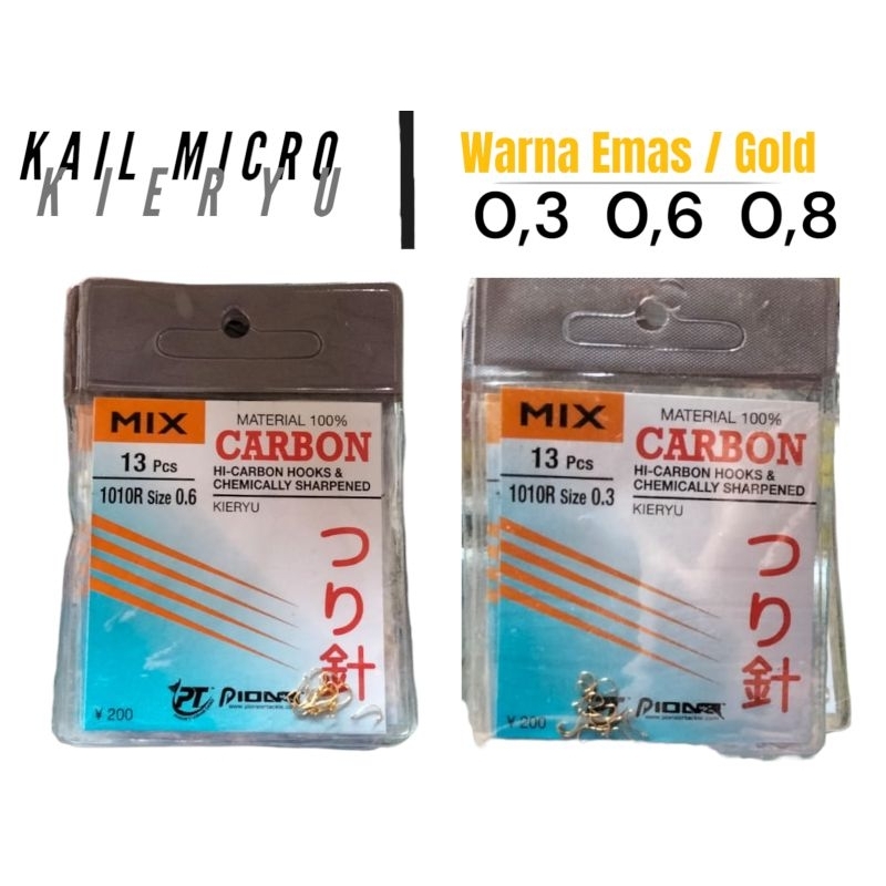 KAIL MIX CARBON KAIL KECIL KAIL WADER WARNA EMAS 03 06 08