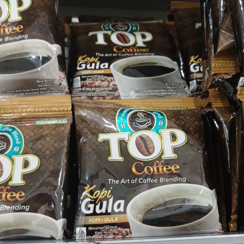 

Top coffe kopi gula 25g x10sachet