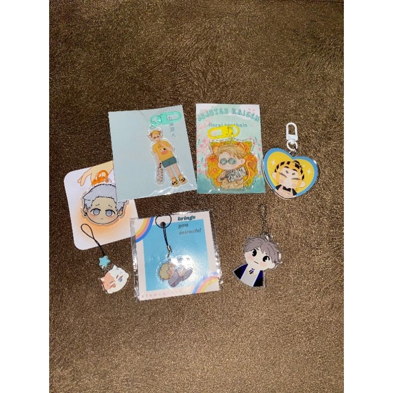 Preloved keychain & phonestrap anime merch (fanmerch/unofficial) haikyuu, jujutsu kaisen, tokyo reve