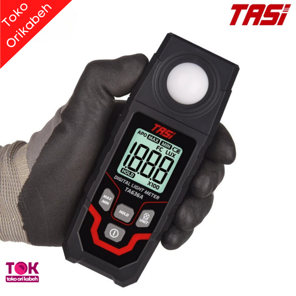TASI Digital Lux Meter Alat Ukur Cahaya Lampu Pengukur Terang Pencahayaan Lampu