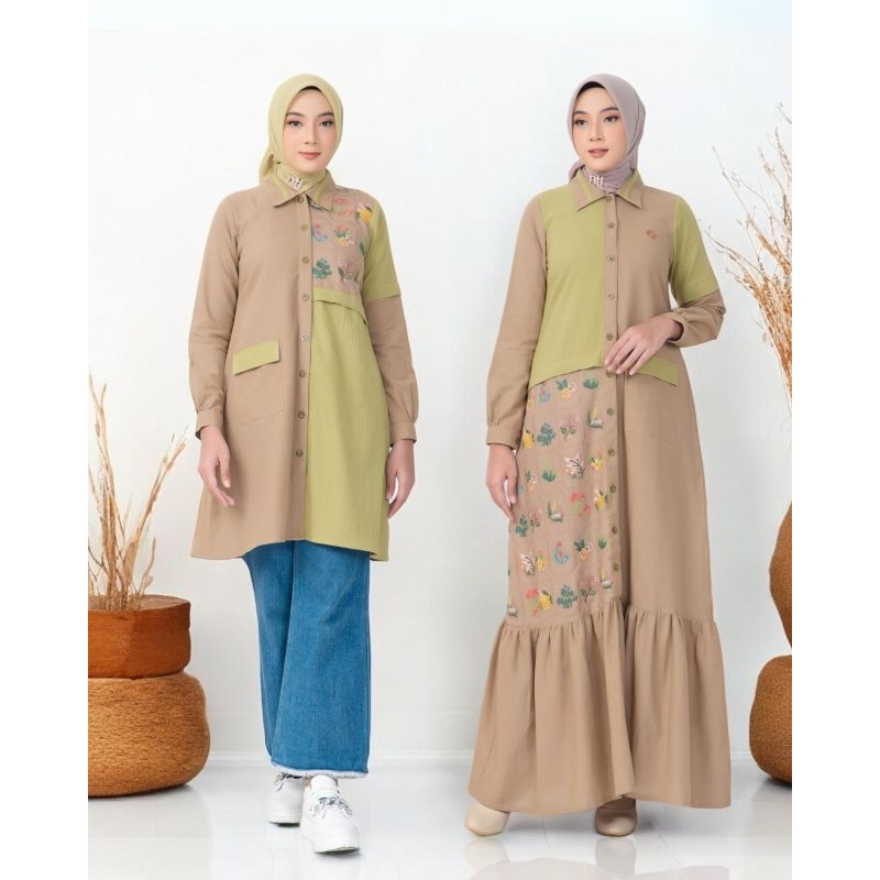 Gamis dan blouse qabila by Netaly