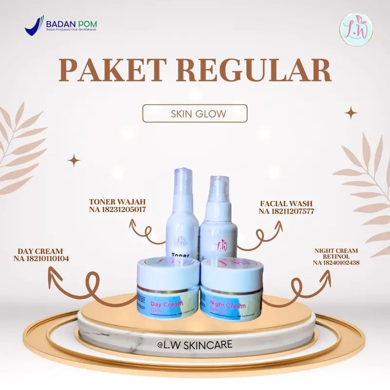 LW Skincare paket wajah (reguler) 4 item Vitamin