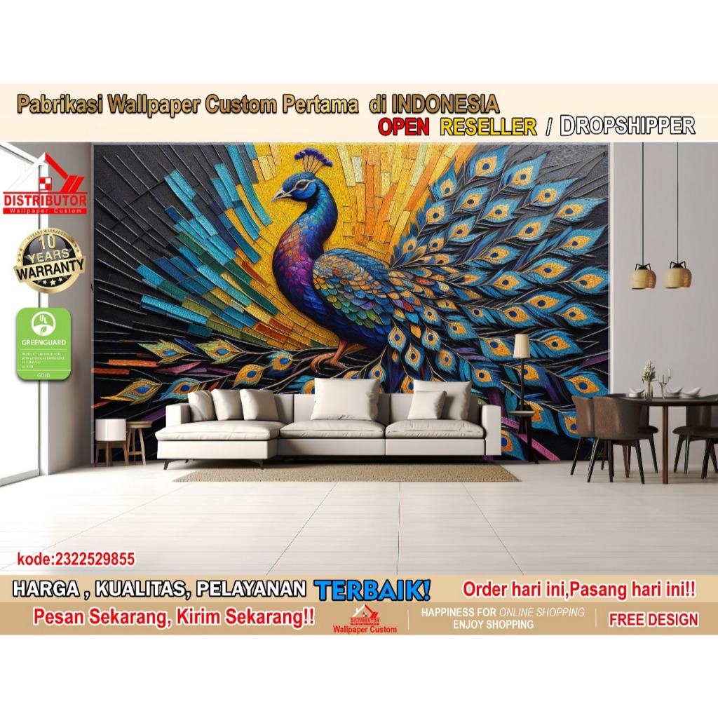 Wallpaper Custom Dinding Tema Burung Merek | Wallpaper Custom Dinding | Wallpaper Kamar | Wallpaper 