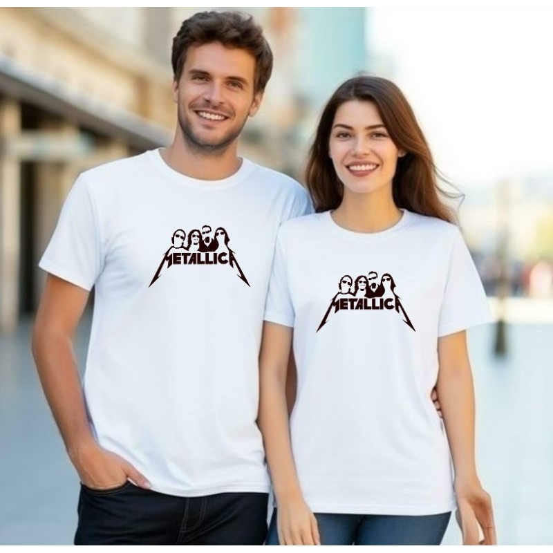 Kaos Couple Metallica Sileuit Dewasa Pria Wanita Lengan Panjang Lengan Pendek