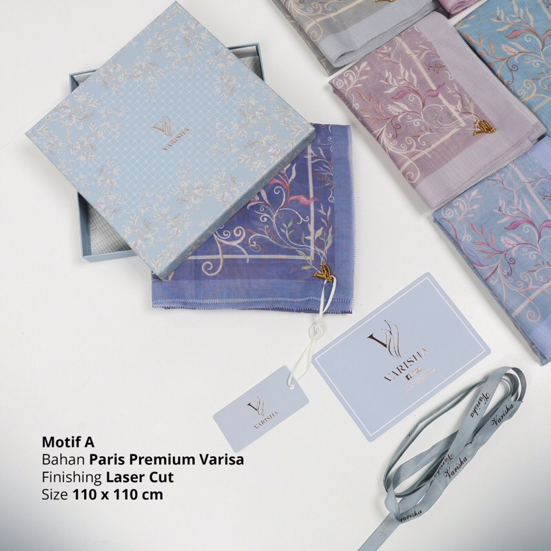 Hijab segi empat box| UMAMA ORI PREMIUM ORI MOTIF VARISHA