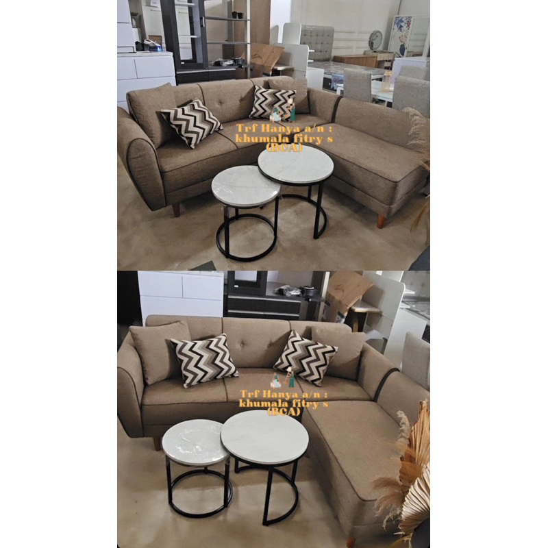 megajaya lampung Sofa L putus Hans + Meja minimalis