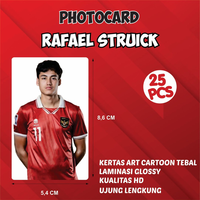 Photocard Rafael Struick Timnas Isi 25 Pcs | Photocard Murah
