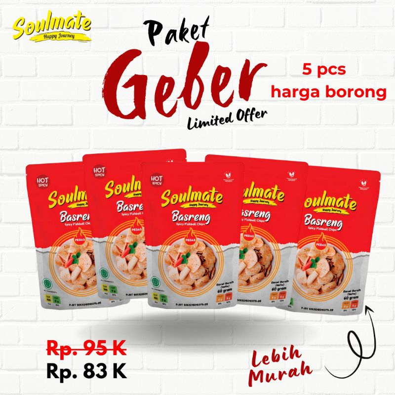 

Paket Geber Basreng Pedas Kriuk 4 pack