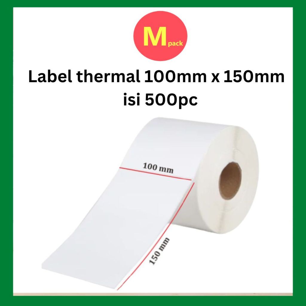 

Kertas label thermal sticker barcode 100mm X 150mm A6 isi 500pc