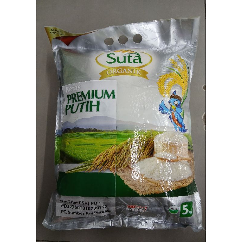 

Beras Putih Premium Organic SUTA Organic White Rice 5kg - LM