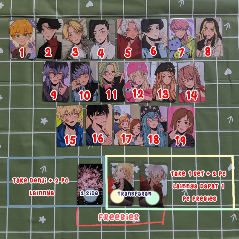 Photocard 6baji di_series Tokyo Revengers Jujutsu Kaisen Chainsaw Man