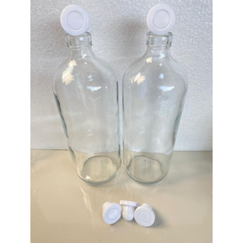 Botol Kaca 1 Liter  / Botol Jamu / Botol Boles / Botol Bening 1 Liter