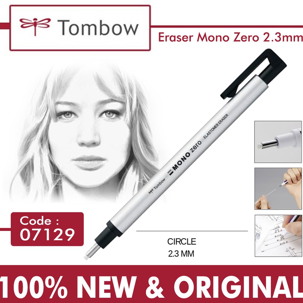 

Penghapus Tombow Mono Zero Eraser 23 mm Circle Silver KODE U2S4