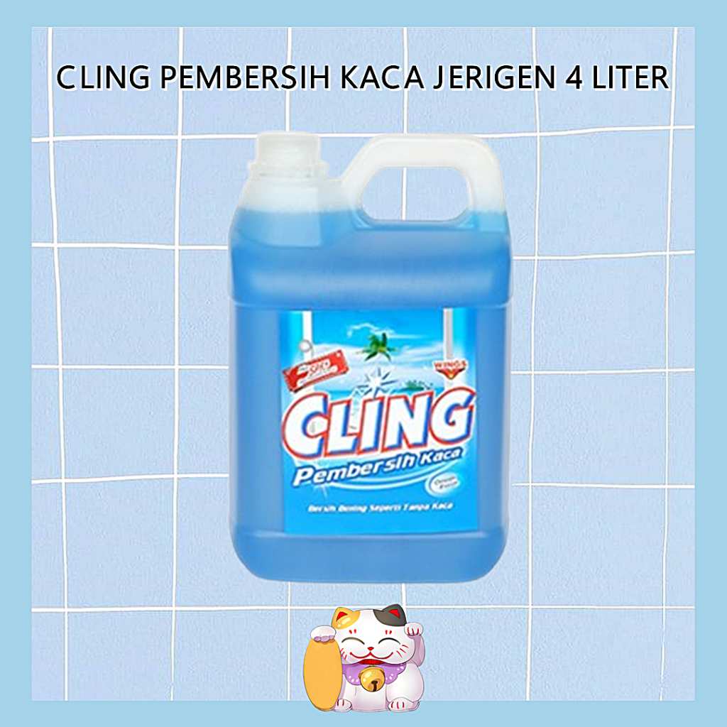 Cling Pembersih Kaca Ocean Fresh 4 Liter / Cling Jerigen 4L