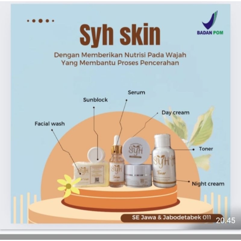 SYH SKIN PAKET LENGKAP/SYR GLOWING/CREAM FLEK