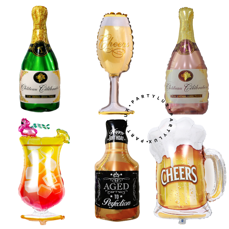 Balon Botol Jumbo / Balon Foil Gelas Minuman Party