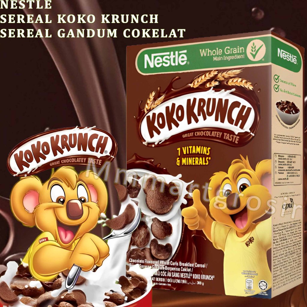 

Nestle / Sereal Koko Krunch / Sereal Gandum Rasa Cokelat / 300gr