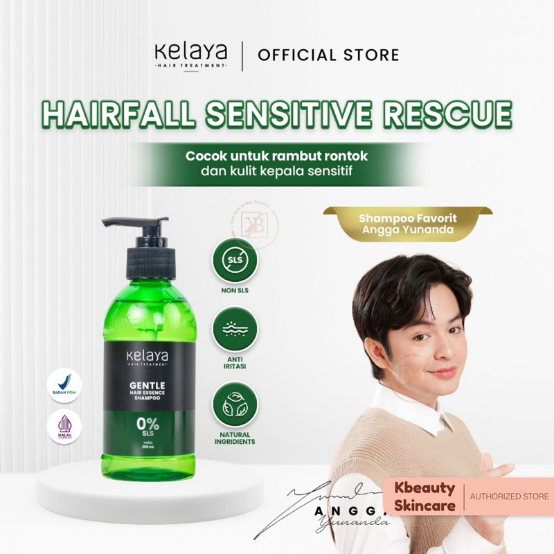 Kelaya Gentle Hair Essence Shampoo Non SLS 250ml - Shampo Anti Rontok/Shampo Penumbuh Rambut Cepat
