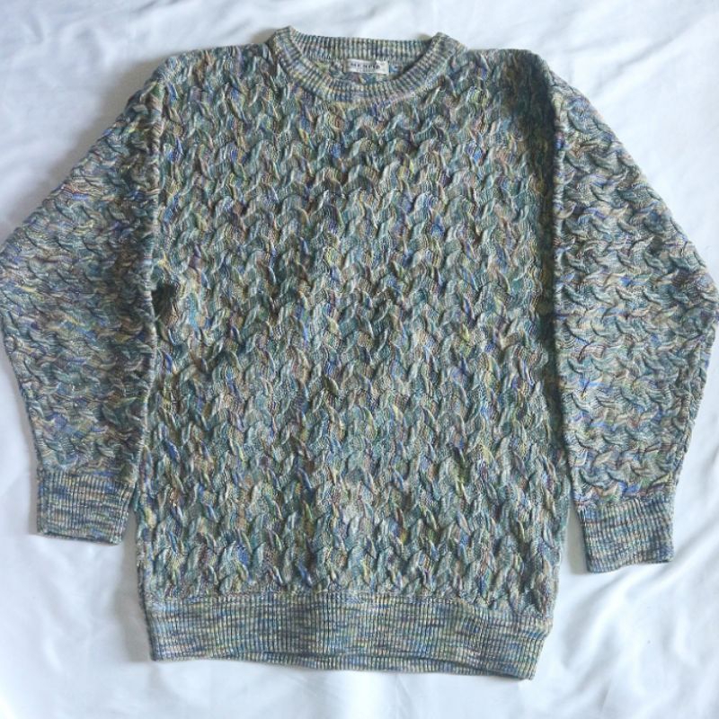 MENPIA 3D Timbul Ala Coogie Motif Knitwear Sweater Sweatshirt Rajut Wool Jaket