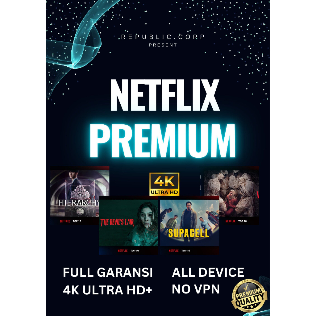 NETFLIXX PREMIUM 4K UHD AMANAH 100% NETFLIX BERGARANSI ANTI SCREEN LIMIT ANTI HOLD