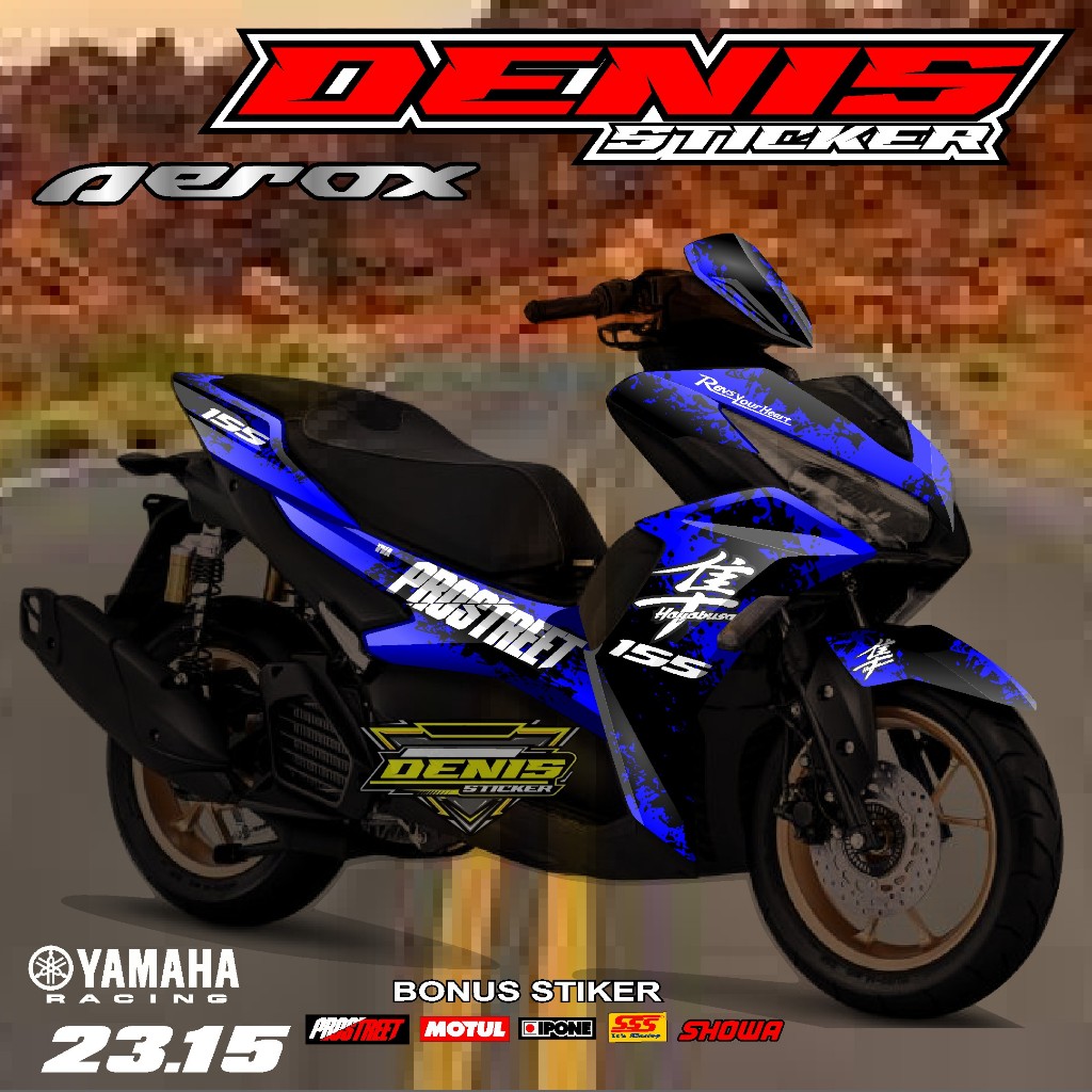 COD Decal Dekal Sticker Stiker Striping Aerox 155 NEW Connected FULL BODY DESIGN SIMPEL WARNA TERBAR