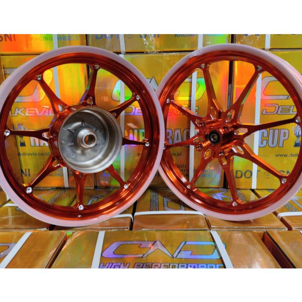 Velg DND Delkevic D8 Beat/Vario110/Scoopy Ring 14/Genio Ring 14/Spacy Ring 14 Orange/Merah/Hitam/Cro