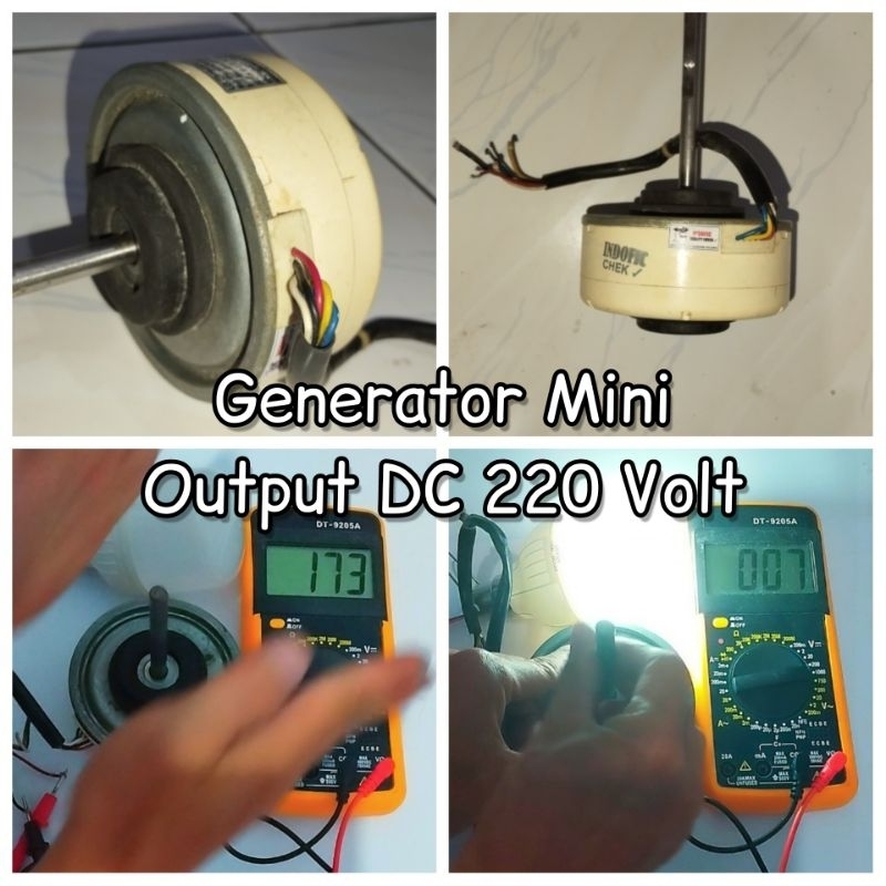 Mini Generator Magnet Permanen Output DC 220 Volt