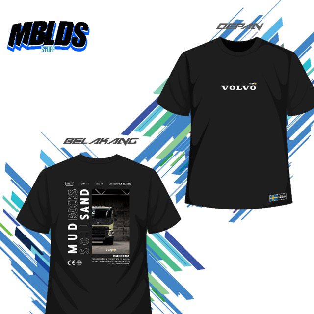Kaos Volvo FMX Cotton ombed30s DTF