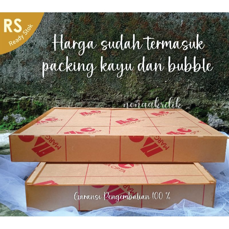 Frame Mahar Akrilik 30X40 INCLUDE PACKING KAYU/ Box Akrilik / Frame Akrilik / Frame Nikah