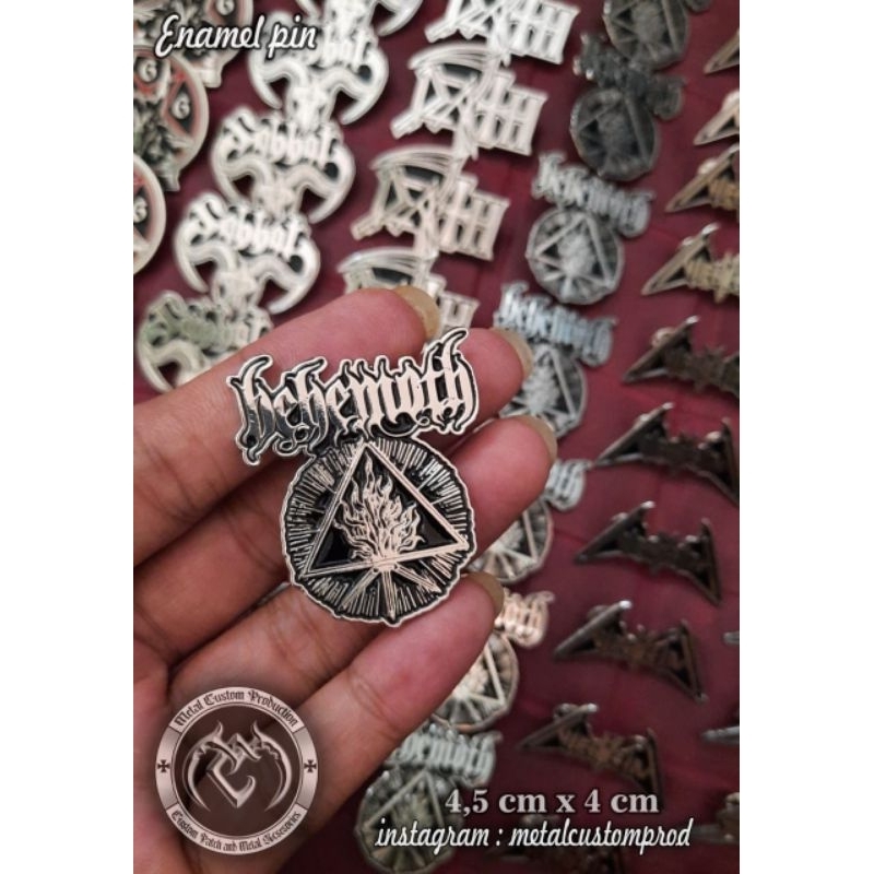 Enamel Pin Badge Metal Behemoth / Pin Badge / Pin Metal / Enamel Pin Besi Cor / Enamel Pin Besi / Em