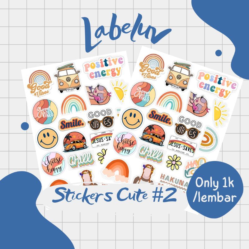 

[20 PCS] Sticker Pack Journal Diary Laptop Tumblr - Sticker Cute#2 - Labeluv