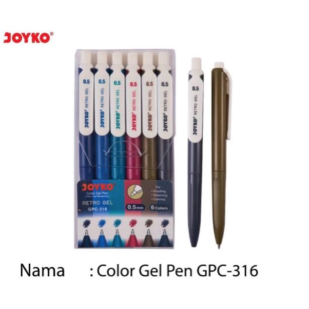 

TERDAHSYAT Pulpen Gel Joyko Retro Gel GPC 316
