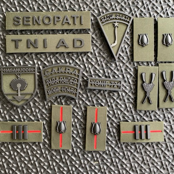 Armoryelite promo Patch Laser Full Set Nama PDL Bripet PDH Bahan Acrilik Timbul Bebas Costume Nama L