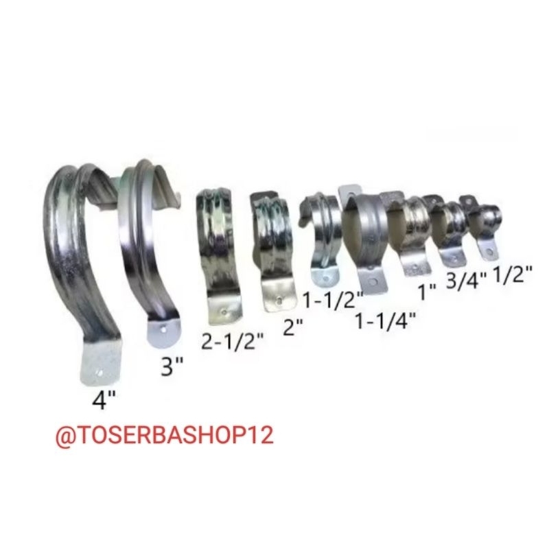 klem pipa 1/2 - 4 in Klem omega Tebal / Klem Pipa besi paralon pvc uk 1/2-4in murah