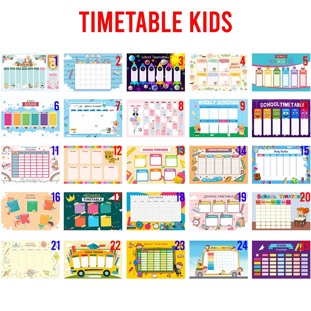

PESTA DISKON Planner Daily Weekly Monthly Jadwal Sekolah Kegiatan Schedule Board Agenda Notebook Poster Belajar