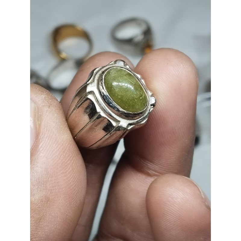 Natural green sapphire