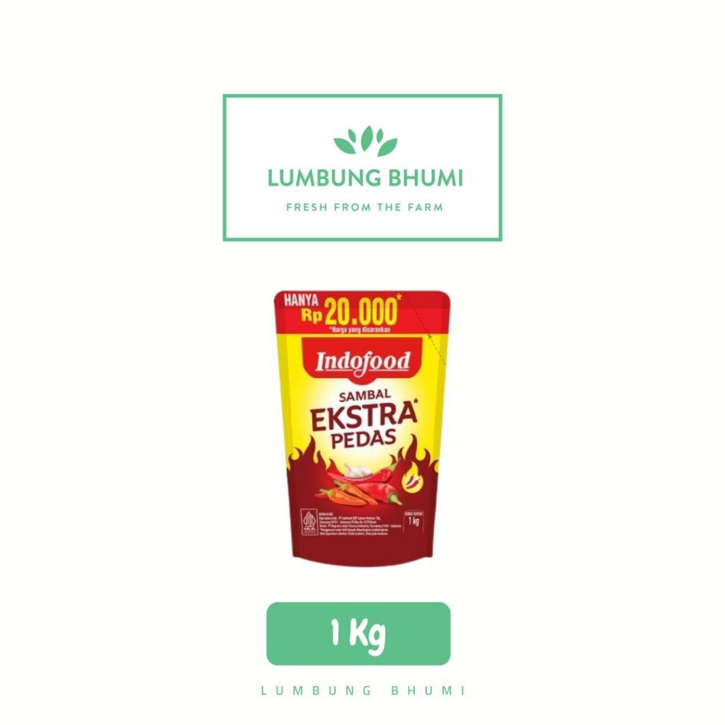 

INDOFOOD Sambal Extra Pedas 1 Kg 1 Pcs - Lumbung Bhumi